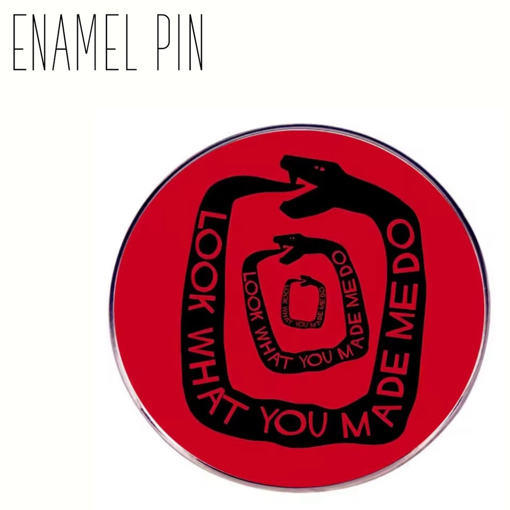 Taylor Swift Themed Look What You Made Me Do Lyrics Reputation Enamel Pin New